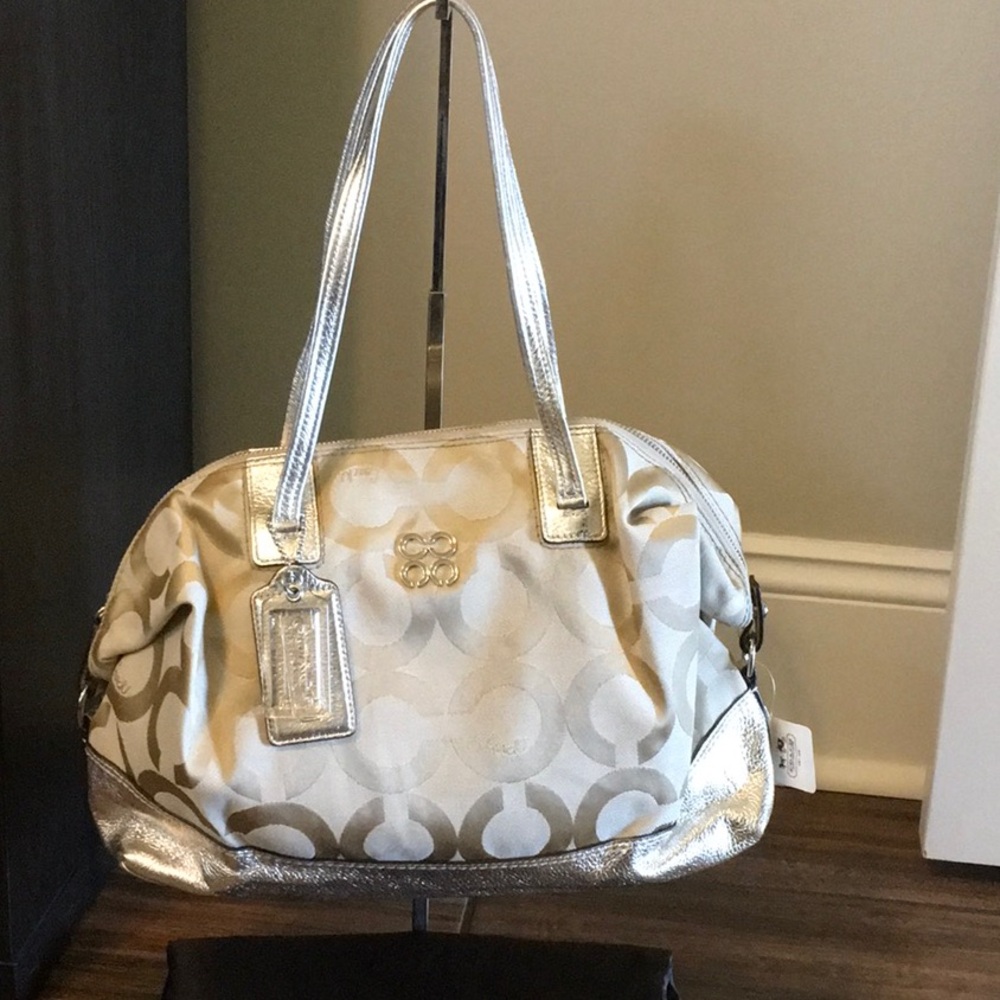 Coach Gold/Khaki Satchel